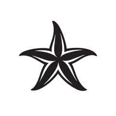 Starfish in cartoon, doodle style. Isolated 2d vector illustration in logo, icon, sketch style, Eps 10, black and white. AI Generative - obrazy, fototapety, plakaty