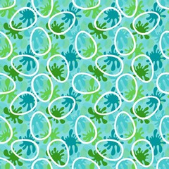 Easter eggs seamless pattern for wrapping paper and fabrics and kids clothes print and kitchen textiles