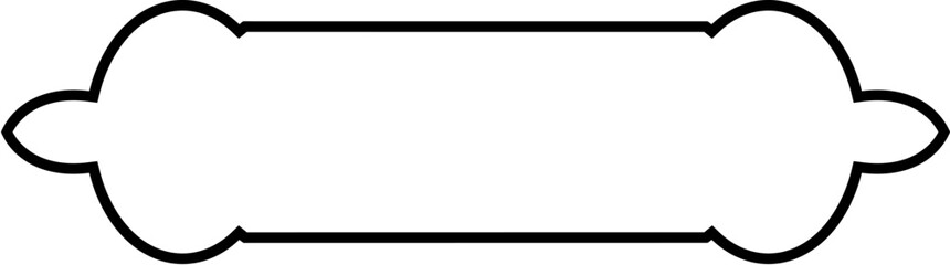 Islamic Label and Name Frame Thin Line Black stroke silhouettes Design pictogram symbol visual illustration