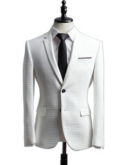 White Clothing Casual, Suit Jacket Suit and Tuxedo With Small Gingham Pattern On Transparent Background