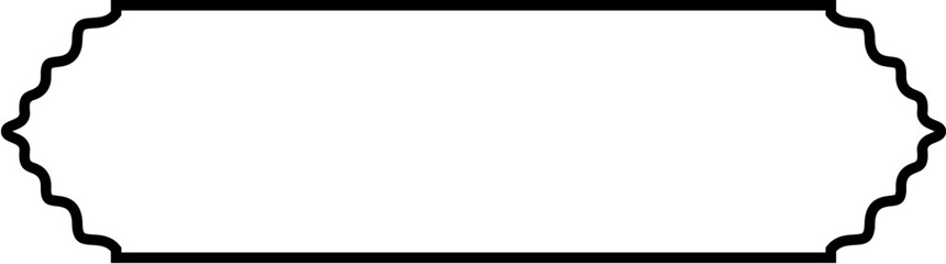 Islamic Label and Name Frame Thin Line Black stroke silhouettes Design pictogram symbol visual illustration