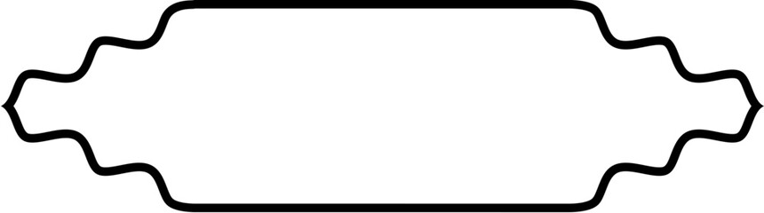 Islamic Label and Name Frame Thin Line Black stroke silhouettes Design pictogram symbol visual illustration