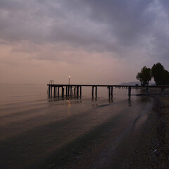 Calm sunset before the rain in Lago di Garda