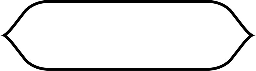 Islamic Label and Name Frame Thin Line Black stroke silhouettes Design pictogram symbol visual illustration