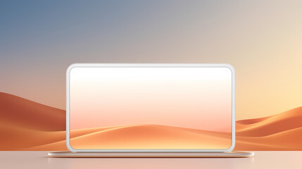 3D rendering minimalist background product booth, podium, stage, product commercial photography background, cosmetics booth