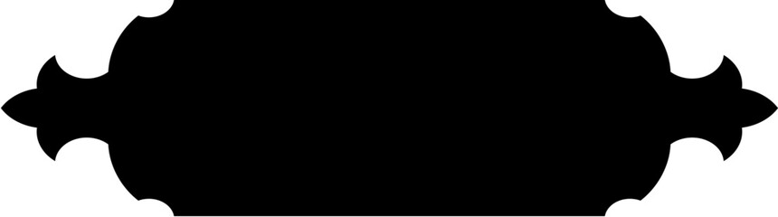 Islamic Label and Name Frame Glyph Black Filled silhouettes Design pictogram symbol visual illustration