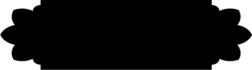 Obraz premium Islamic Label and Name Frame Glyph Black Filled silhouettes Design pictogram symbol visual illustration