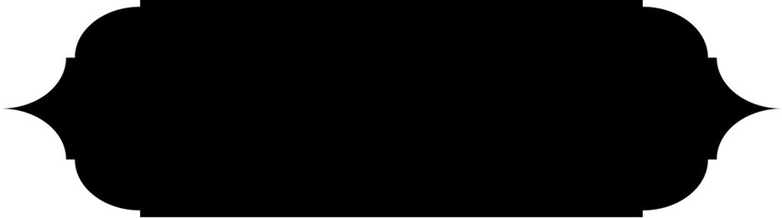 Islamic Label and Name Frame Glyph Black Filled silhouettes Design pictogram symbol visual illustration