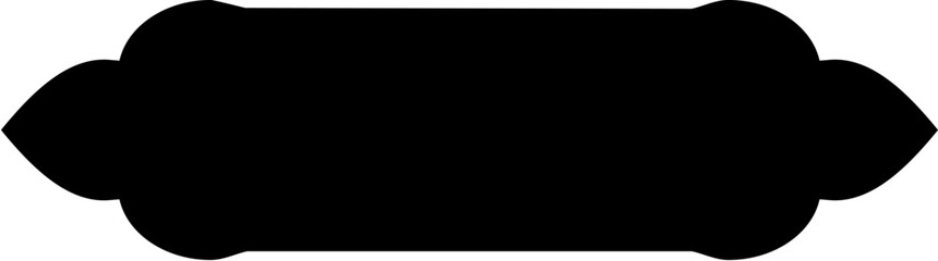 Obraz premium Islamic Label and Name Frame Glyph Black Filled silhouettes Design pictogram symbol visual illustration