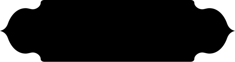 Obraz premium Islamic Label and Name Frame Glyph Black Filled silhouettes Design pictogram symbol visual illustration