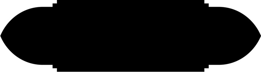 Obraz premium Islamic Label and Name Frame Glyph Black Filled silhouettes Design pictogram symbol visual illustration