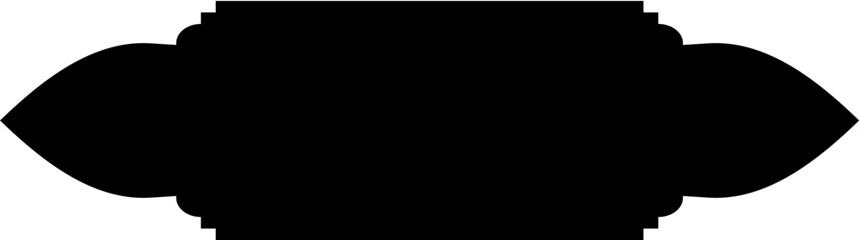 Obraz premium Islamic Label and Name Frame Glyph Black Filled silhouettes Design pictogram symbol visual illustration