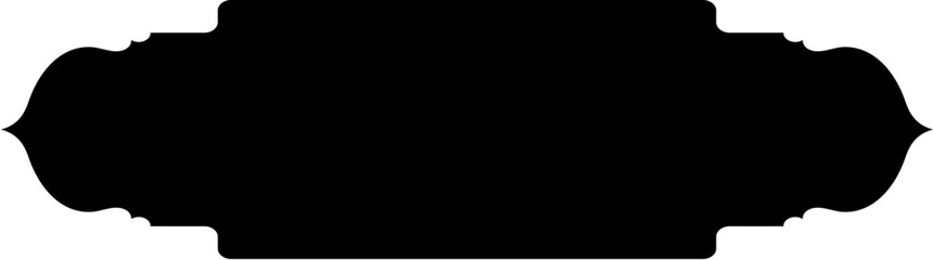 Islamic Label and Name Frame Glyph Black Filled silhouettes Design pictogram symbol visual illustration