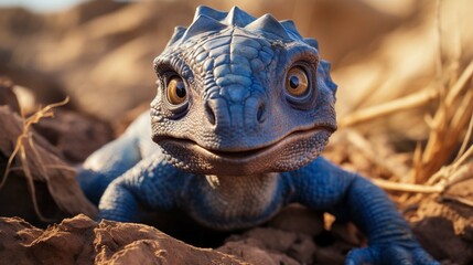 Blue baby dinosaur
