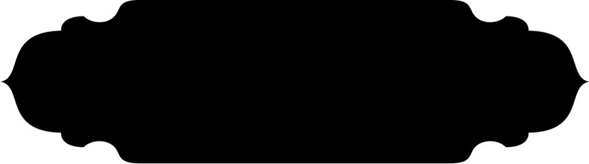 Islamic Label and Name Frame Glyph Black Filled silhouettes Design pictogram symbol visual illustration