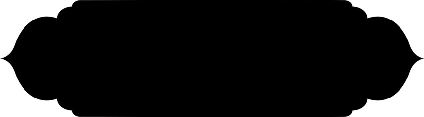 Islamic Label and Name Frame Glyph Black Filled silhouettes Design pictogram symbol visual illustration