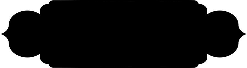 Obraz premium Islamic Label and Name Frame Glyph Black Filled silhouettes Design pictogram symbol visual illustration