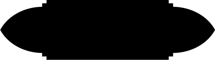 Obraz premium Islamic Label and Name Frame Glyph Black Filled silhouettes Design pictogram symbol visual illustration