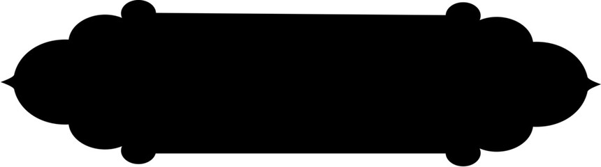 Obraz premium Islamic Label and Name Frame Glyph Black Filled silhouettes Design pictogram symbol visual illustration