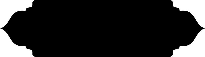 Obraz premium Islamic Label and Name Frame Glyph Black Filled silhouettes Design pictogram symbol visual illustration