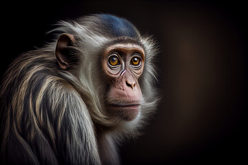 baby monkey portrait