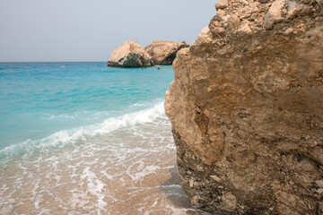 Amazing view of Kathisma Beach at Lefkada, Greece