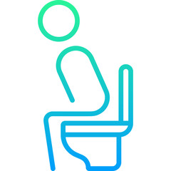 green gradient icon - diarrhea