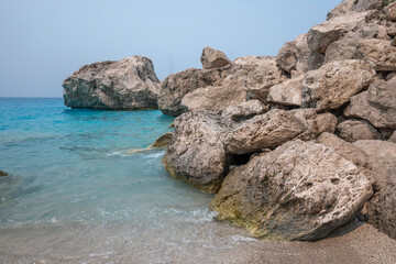 Amazing view of Kathisma Beach at Lefkada, Greece