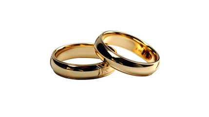 wedding rings isolated on white background
