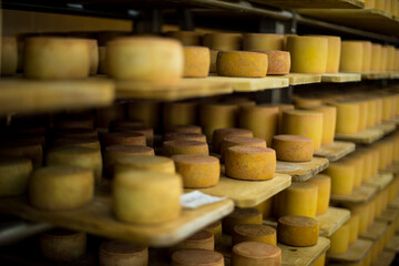 Cheese factory in Switzerland. 