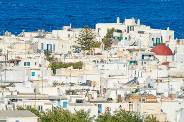 Fototapeta na wymiar Mykonos village suburb area, Cyclades, Greece
