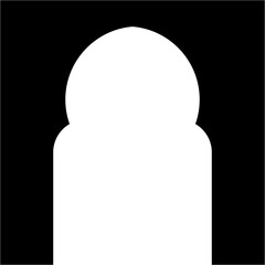 Islamic Arch Design Glyph Inverted Black Filled silhouettes Design pictogram symbol visual illustration