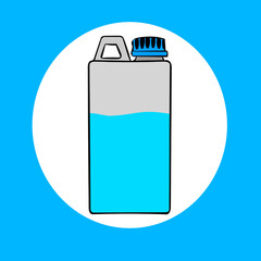 Bottle chemical storage vector illustration for sign on the laboratory. The vector is suitable to use laboratory poster and sign.