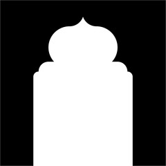Islamic Arch Design Glyph Inverted Black Filled silhouettes Design pictogram symbol visual illustration