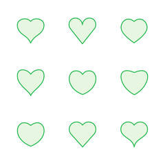 Love icon set. Heart icon vector. Like icon vector.