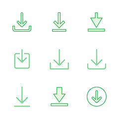 Download icon set. Download vector icon