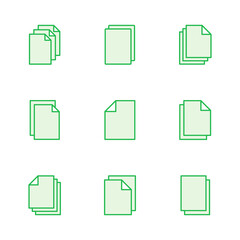 Document icon set. Paper icon. File Icon
