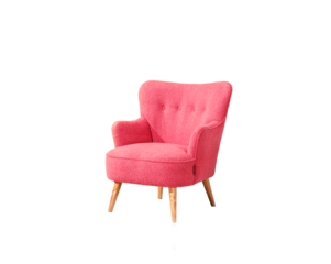 Easy chair in sheepskin fabric