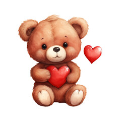 Sweet Romance: Valentine's Day Teddy Bear - Adorable and Furry Symbol of Affection