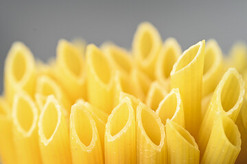 Italian pasta feathers Italian raw.