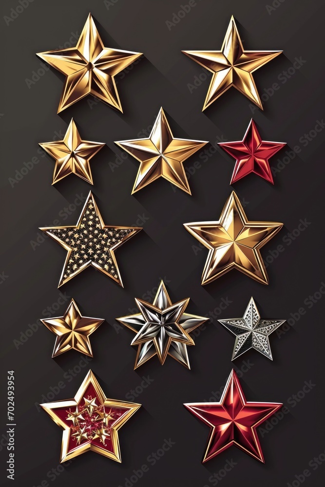 Poster A table with a bunch of stars. Can be used for various creative projects