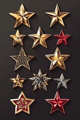 Obraz premium A table with a bunch of stars. Can be used for various creative projects