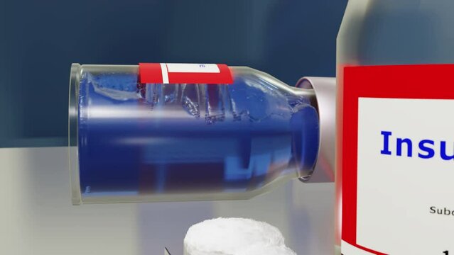 Insulin Glargine Rolling Vial (Closeup)