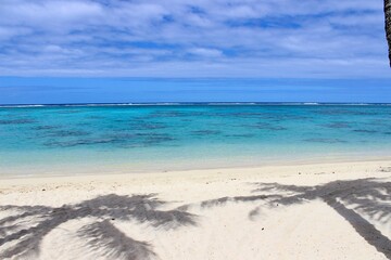 rarotonga clear water sky turquoise paradise