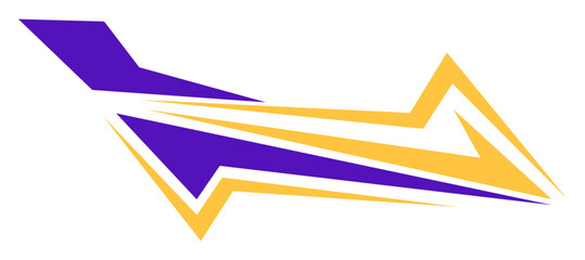 yellow and violet arrow racing car livery design  background