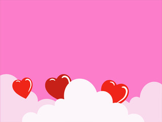 Valentines Day Heart Background Illustration
