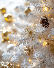 Fototapeta na wymiar christmas tree decoration. bright background
