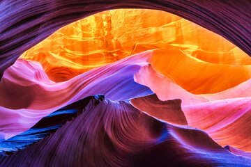 Colorful Antelope Canyon background, Arizona, USA