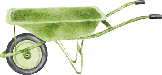 Watercolor Gardening Tools Illustration