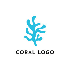 Coral seaweed logo design idea
